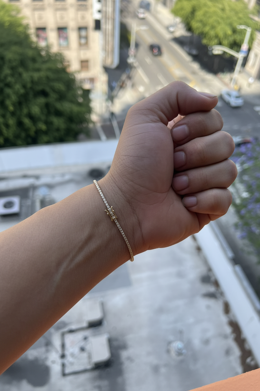 SHJ Parthenia - 14k Gold Tennis Bracelet